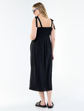 Vestido largo de maternidad smock