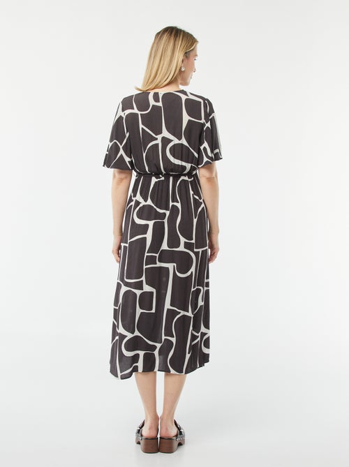 Vestido largo de punto de crepé - Kiabi