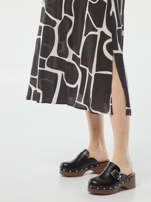 Vestido largo de punto de crepé - Kiabi