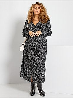 Rebajas vestidos largos en tallas grandes de mujer baratos - moda tallas  grandes mujer | Kiabi