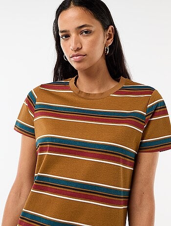 Vestido largo de punto manga corta