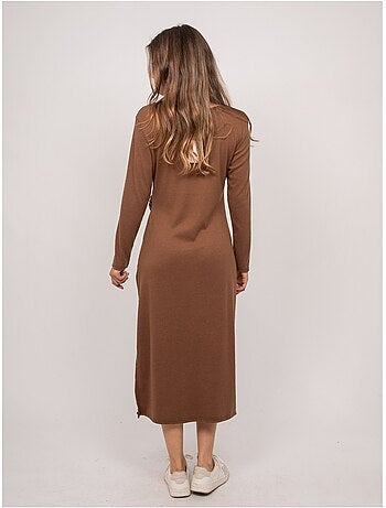 Vestido largo de punto suave drapeado ilarisse