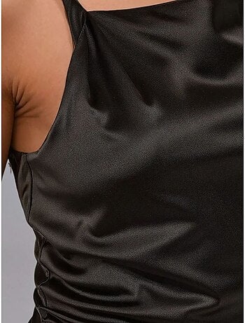 Vestido largo de satén