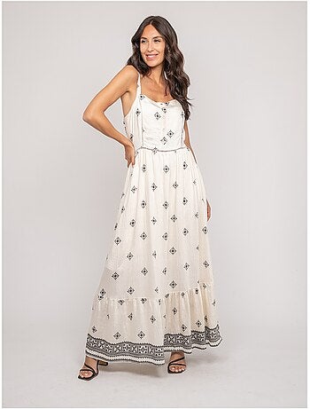 Vestido largo de tirantes estampado ILKANIE
