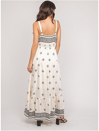 Vestido largo de tirantes estampado ILKANIE