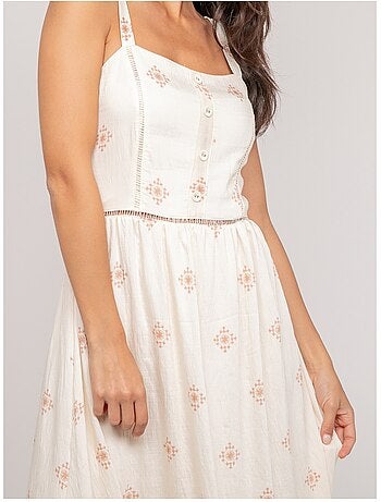 Vestido largo de tirantes estampado ILKANIE