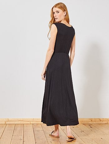 Vestido largo elástico con pedrería - Kiabi