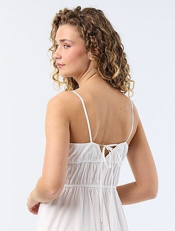 Vestido largo escalonado liso