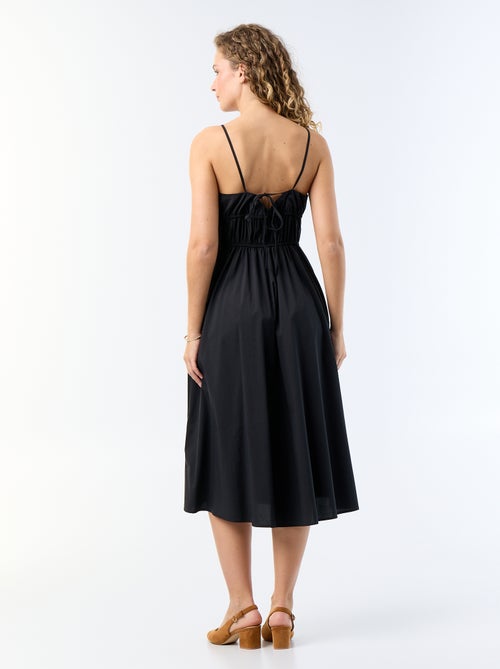 Vestido largo escalonado liso - Kiabi