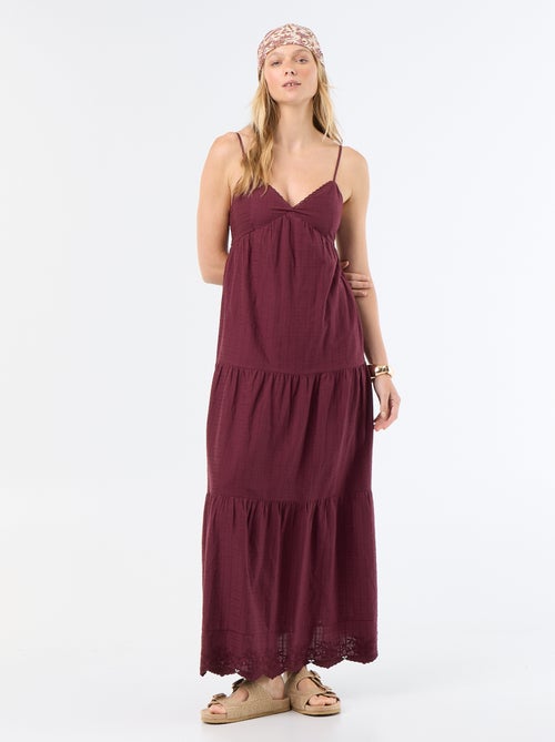 Vestido largo escalonado - Kiabi Vestido largo escalonado - Kiabi