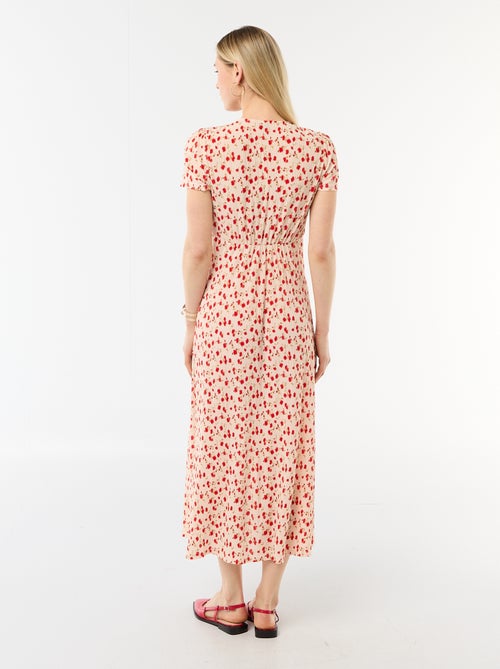Vestido largo estampado all-over fino - Kiabi