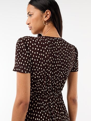 Vestido largo estampado all-over fino