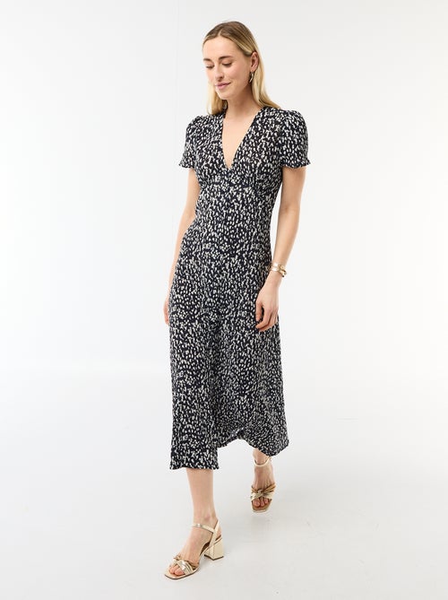Vestido largo estampado all-over fino - Kiabi