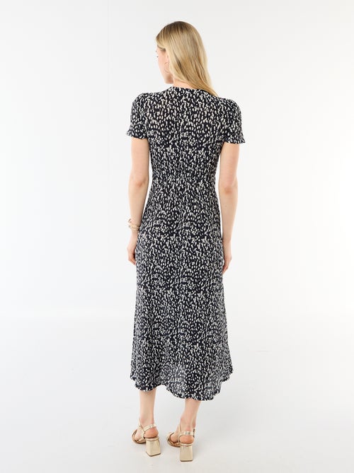 Vestido largo estampado all-over fino - Kiabi
