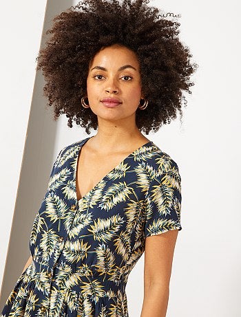 Vestido largo estampado - Kiabi