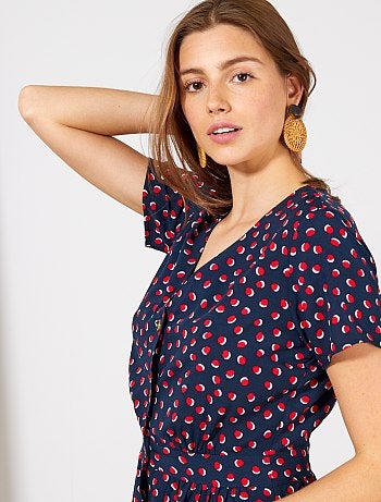 Vestido largo estampado - Kiabi