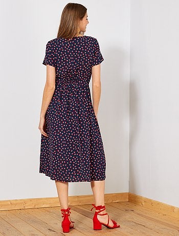 Vestido largo estampado - Kiabi