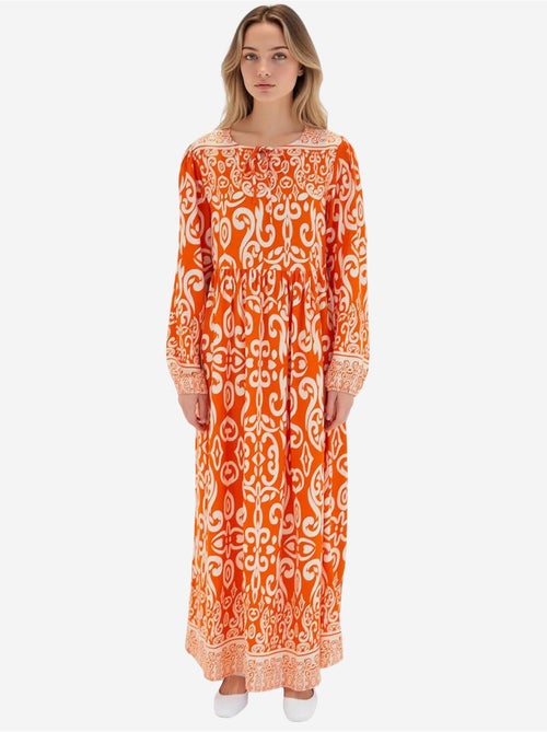 Vestido largo estampado bdart - Kiabi Vestido largo estampado bdart - Kiabi