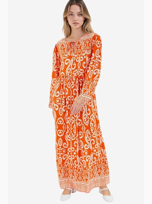 Vestido largo estampado bdart - Kiabi Vestido largo estampado bdart - Kiabi