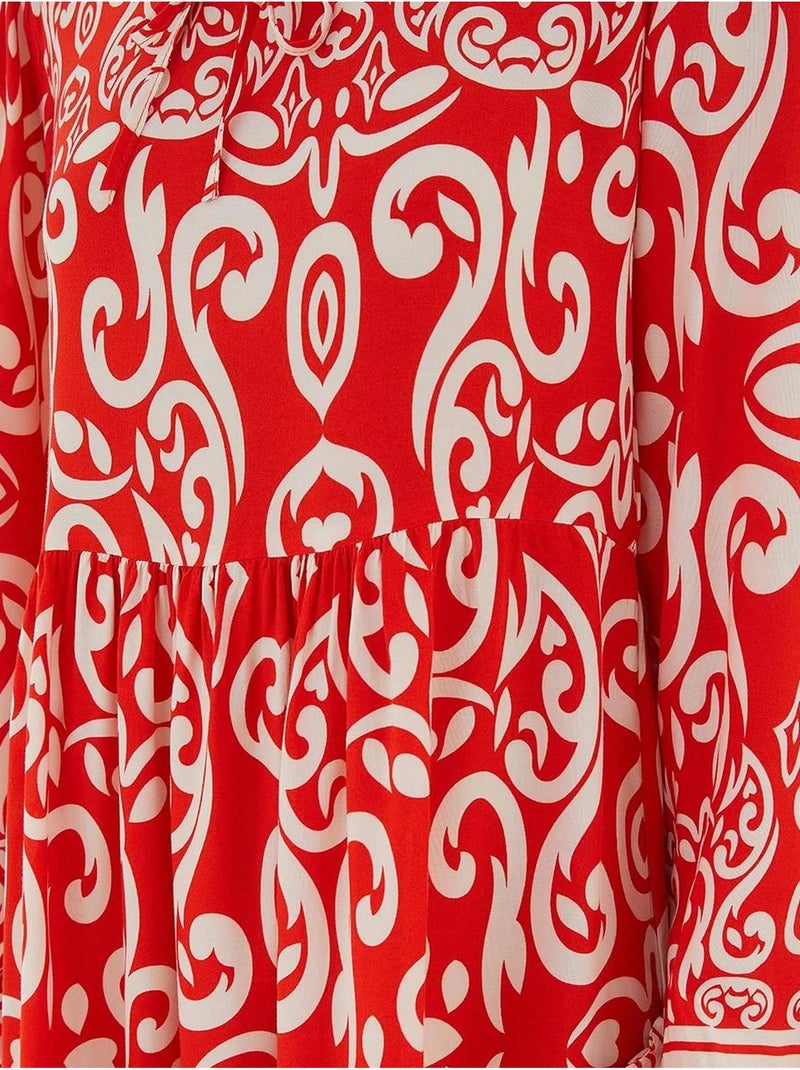 Vestido largo estampado bdart Rojo - Kiabi