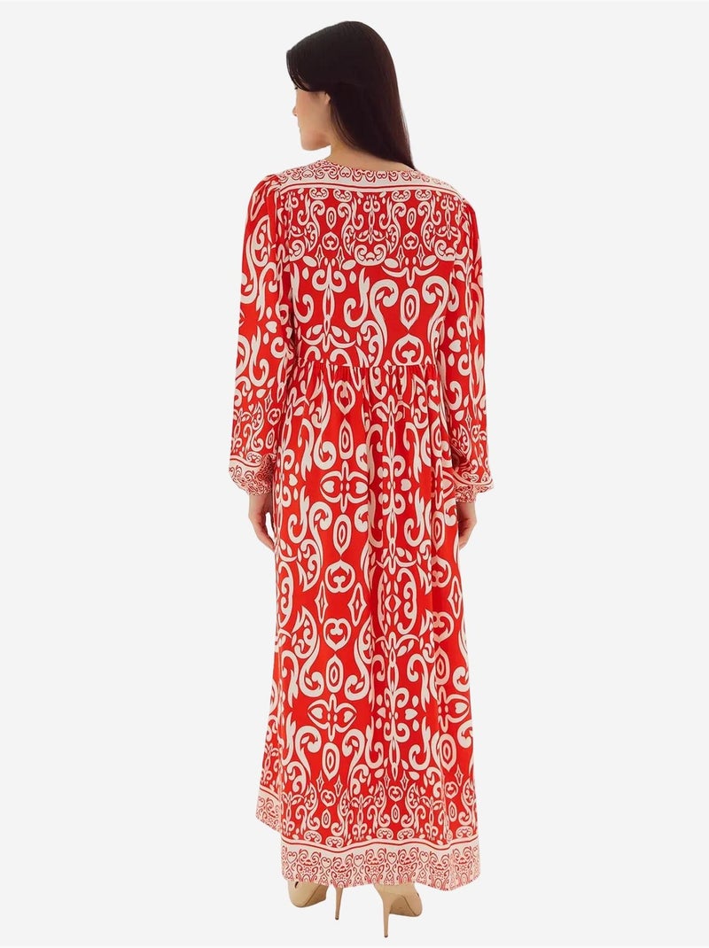 Vestido largo estampado bdart Rojo - Kiabi