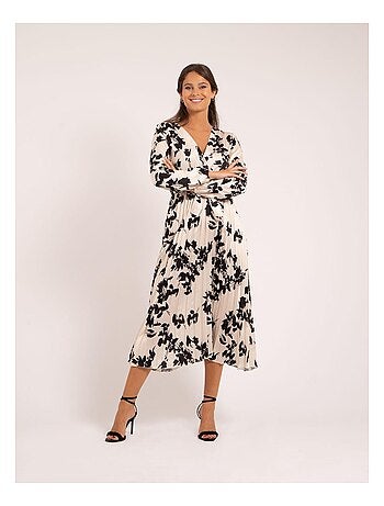 Vestido largo estampado ICHELLE