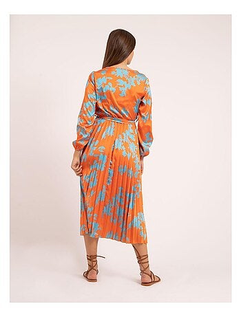 Vestido largo estampado ICHELLE