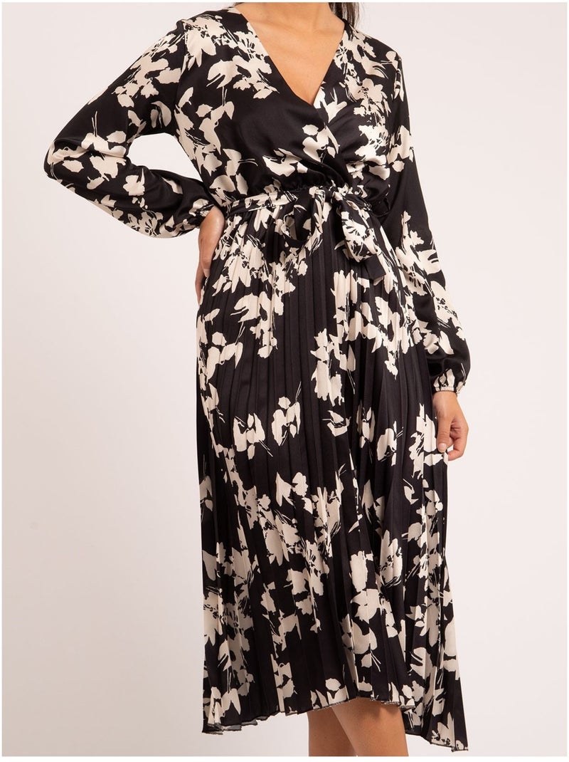 Vestido largo estampado ICHELLE Negro - Kiabi