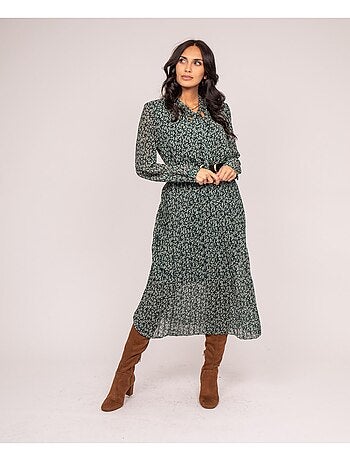 Vestido largo estampado IFLOR