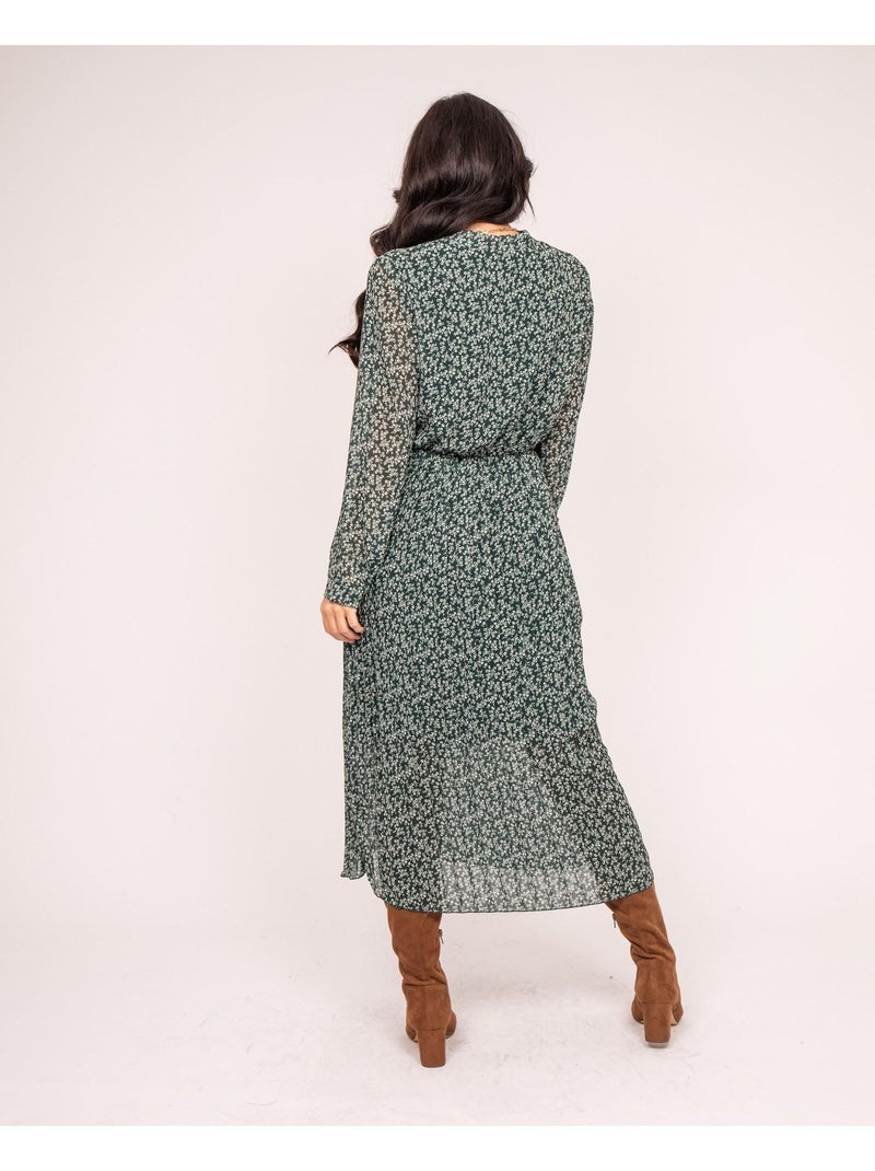 Vestido largo estampado IFLOR Beige - Kiabi