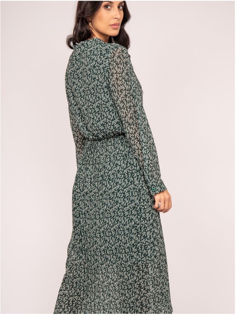 Vestido largo estampado IFLOR Beige - Kiabi