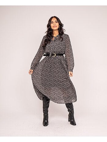 Vestido largo estampado IFLOR