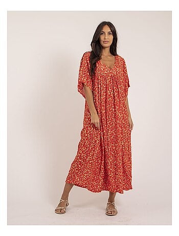 Vestido largo estampado IVRY
