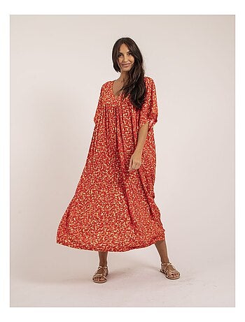 Vestido largo estampado IVRY