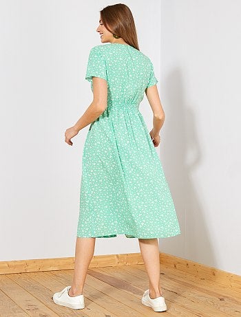 Vestido largo estampado - Kiabi