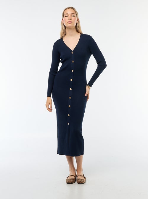 Vestido largo estilo chaleco - Kiabi