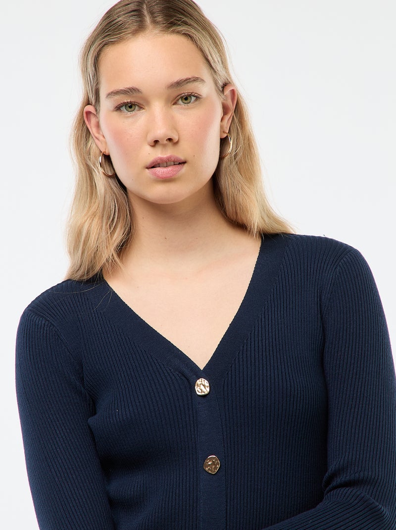 Vestido largo estilo chaleco Negro - Kiabi