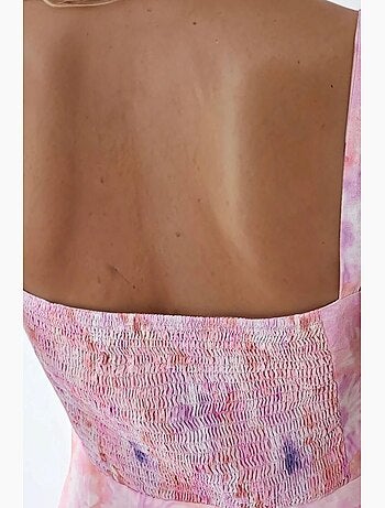 Vestido largo floral con cuello de corazón hiccup