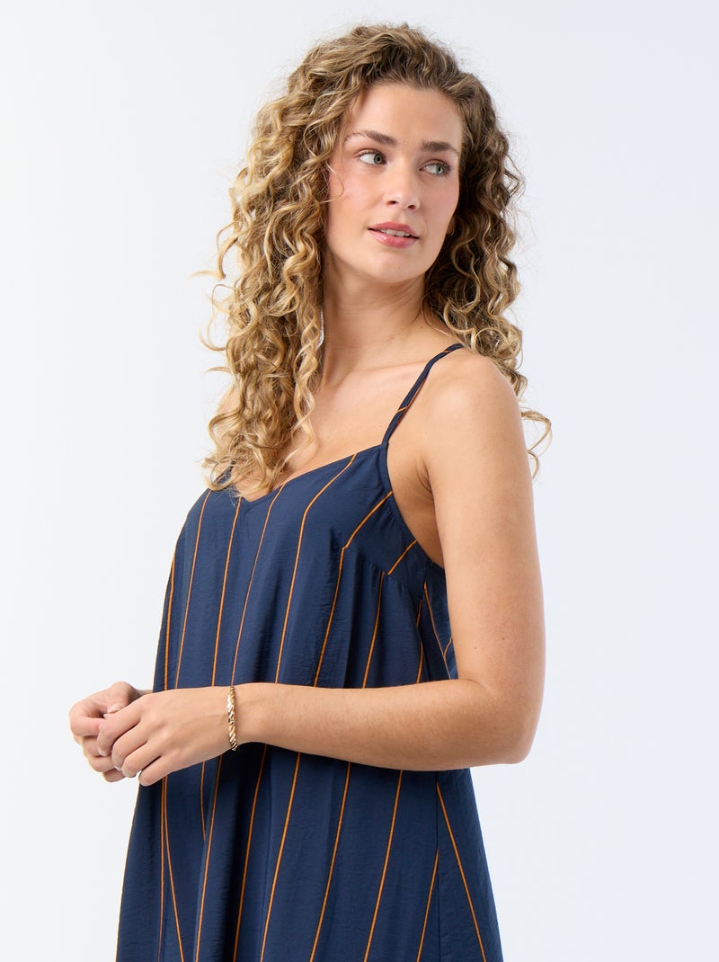 Vestido largo fluido Azul - Kiabi