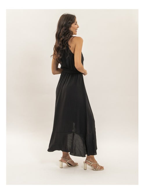 Vestido largo fluido con volantes INIVA - Kiabi