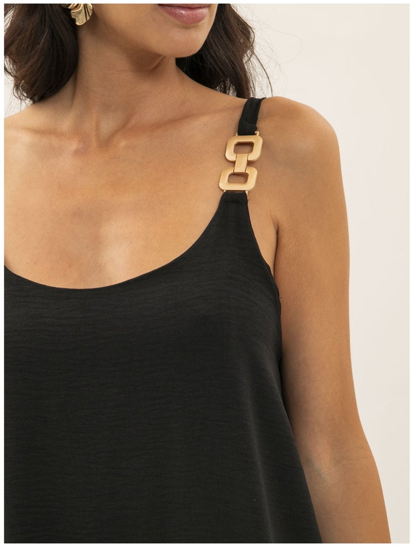 Vestido largo fluido IDOZANE Negro - Kiabi