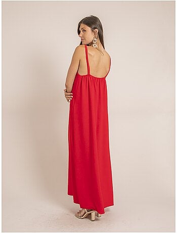 Vestido largo fluido IDOZANE