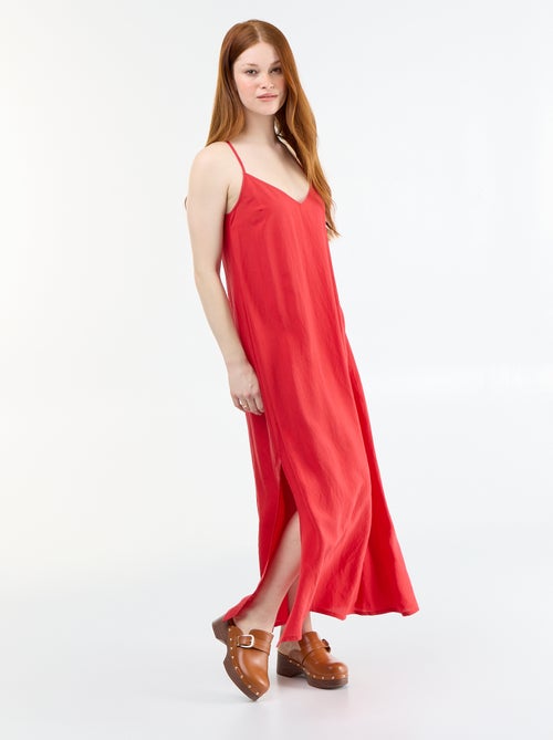 Vestido largo fluido - Kiabi