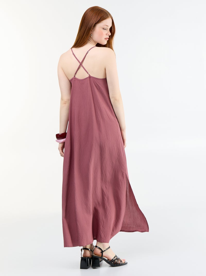 Vestido largo fluido Rosa - Kiabi