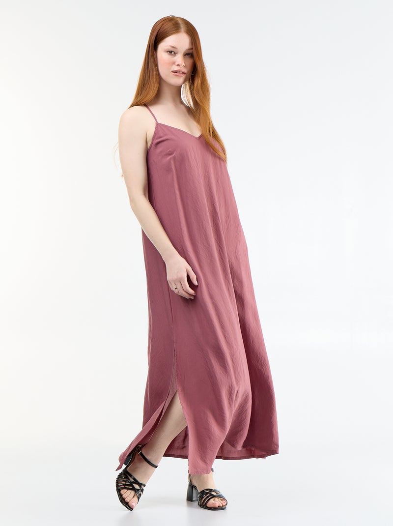 Vestido largo fluido Rosa - Kiabi