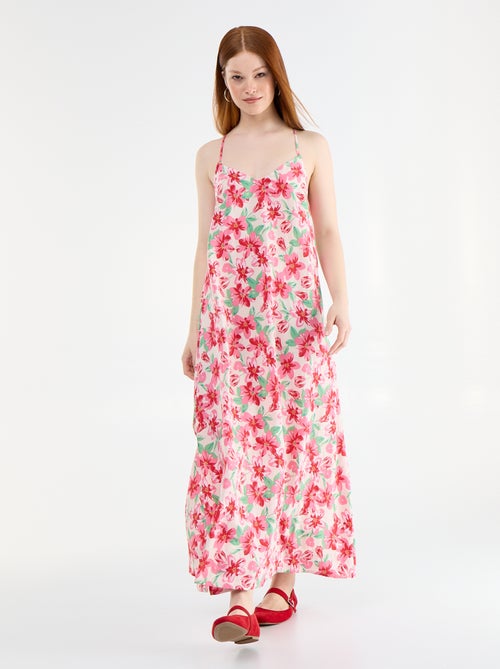 Vestido largo fluido - Kiabi