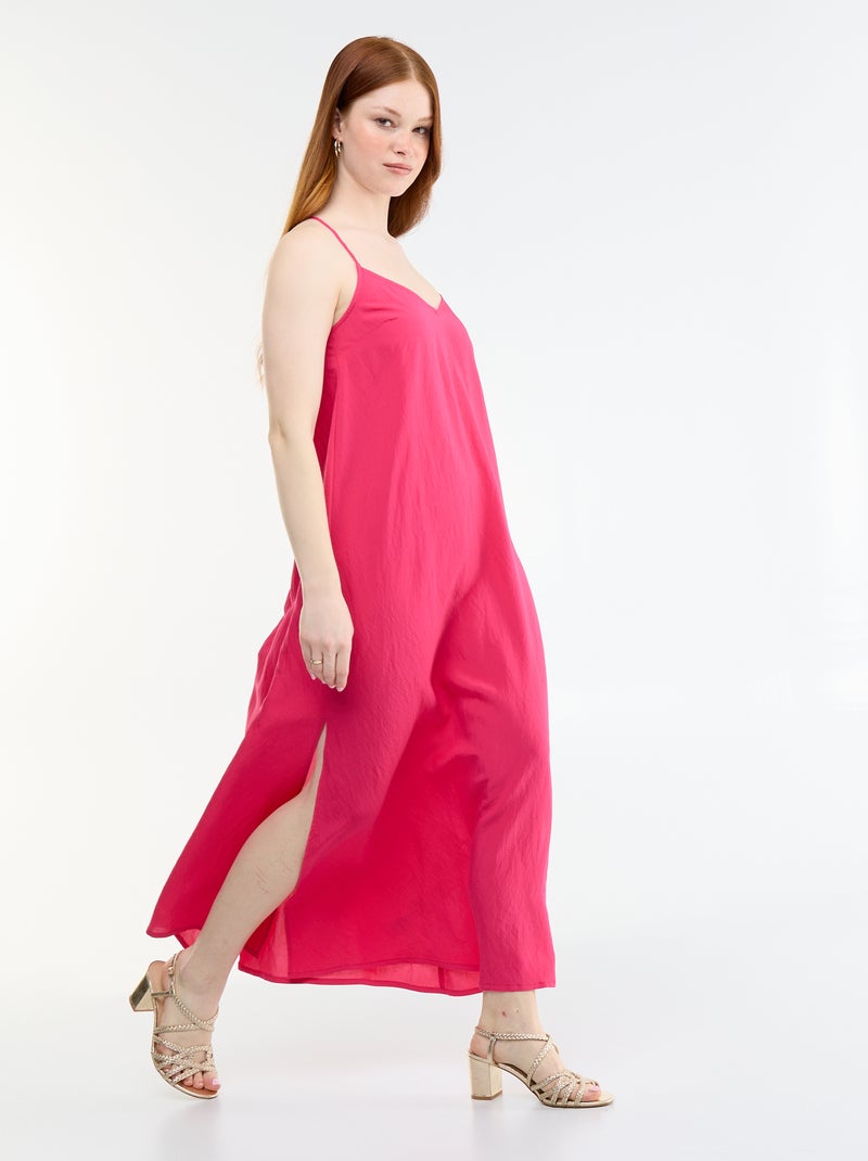 Vestido largo fluido Rosa - Kiabi
