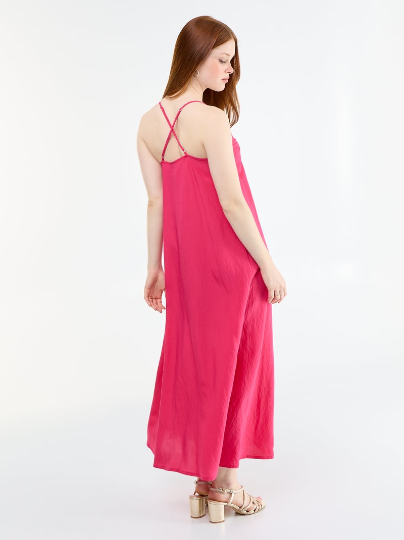 Vestido largo fluido Rosa - Kiabi