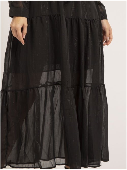 Vestido largo hilo lurex IZIDA - Kiabi