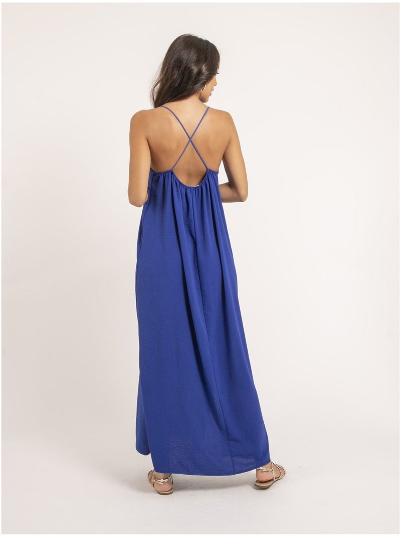 Vestido largo IGGY Azul real - Kiabi
